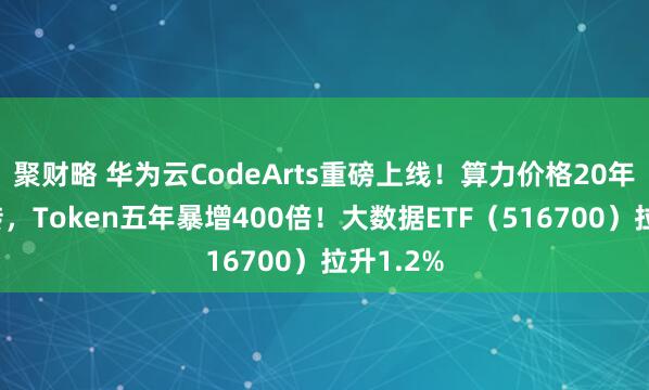 聚财略 华为云CodeArts重磅上线!算力价格20年首次反转,Token五年暴增400倍!大数据ETF(516700)拉升1.2%